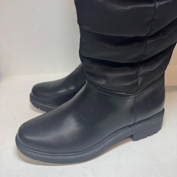 Alfani Womens 9 M Black Quilted Mid Shaft Snow Boots NIB HZ2 - Picture 3 of 4